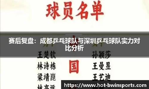 赛后复盘：成都乒乓球队与深圳乒乓球队实力对比分析